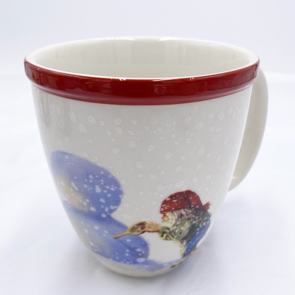 Williams Sonoma Nordic Elf Christmas Mugs Holiday Snowman Set of 4 - Picture 6 of 10